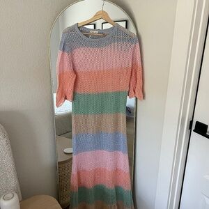 Pitusa Rainbow Crochet Maxi Dress | Made in Peru | Size Standard